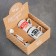 Ceramic "husband and wife" set: a mug of 140 ml 2 pcs., A spoon 2 pcs., White color