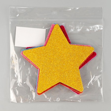 Set of stickers from EVA "Star", 6 pcs., Mix color-5