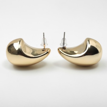 Earrings plastic "drop" structure max, color gold-3