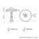 One -rod hook for curtains Cappio KC211, white color, 2 pcs