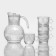 Set for drinks made of glass "Cosmos", 5 items: a jug 1.9 l, 4 circles 300/280/280/250 ml