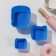 A set of baking forms “Rib. Square ”, silicone, 3 pcs, 9 × 4 cm, 7 × 3.5 cm, 5 × 2.5 cm, blue color