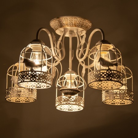Chandelier 669619/5 E27 40W white 59x59x33 cm 4612419 Model F761TT-1615-2