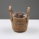 Kashpo wicker "Kenya" cylinder with handles, 15.5x15.5x13.5 cm, natural