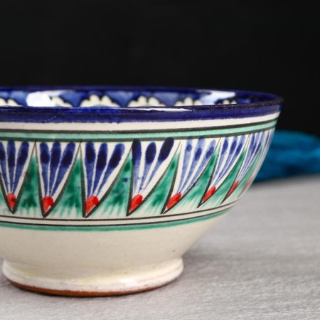 Rishtan ceramics "flowers" 15 cm, small, blue-2