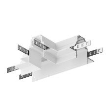 The T-shaped connector for the built-in track system Technical TRA010CT-42W, 23.9x23.9x5.35 cm, white color