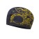 ATEMI Pu 303 swimming cap, fabric with a coating, black color, gold print,