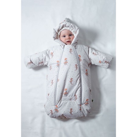 Baby winter envelope, height 56-68 cm, beige color-1