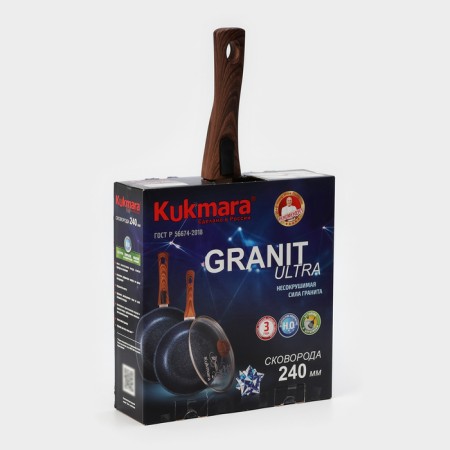 Granit Ultra Black-Gold pan, D = 24 cm, anti-stick coating, glass cover, removable handle-13