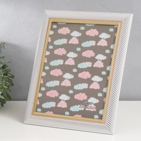 Photo frame Plastic 20x25 cm "Golden dams on white" 20x15 cm-1