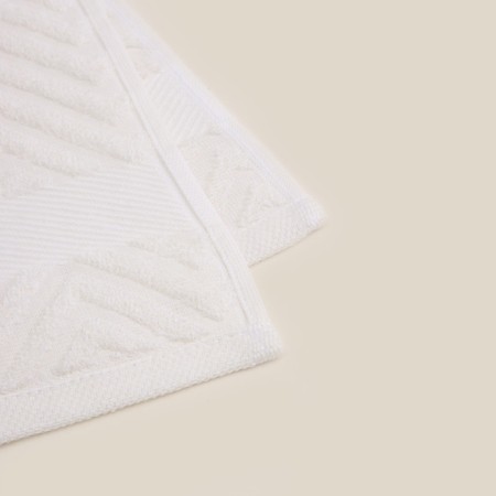 Trure -colored towel SL Home: Geometry "Blanc de Blanc" 50x90 cm, 83% cotton, 17% linen, 500 g/m2-5