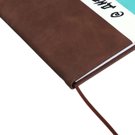 Universal diary for grades 1-11 "strip", solid cover of artificial leather, silkography, lies, 48 ​​sheets, chocolate+turquoise-2