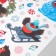 New Year sticker interior color "New Year bullfinches" 30x40 cm