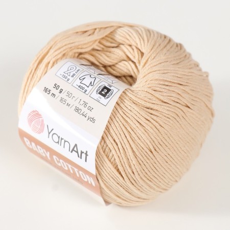 Yarn "Baby Cotton" 50% acrylic 50% cotton 165m/50g (404 top. Moloco)-1