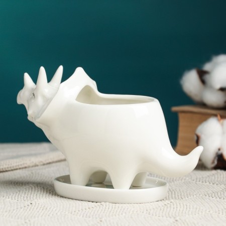 Pot "Triceratops" Bely, 16x6.5x9cm-2
