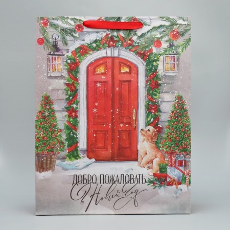 Craft vertical “New Year's house”, l 31 x 40 x 11.5 cm, New Year-3