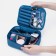 Road cosmetic bag on lightning, blue color