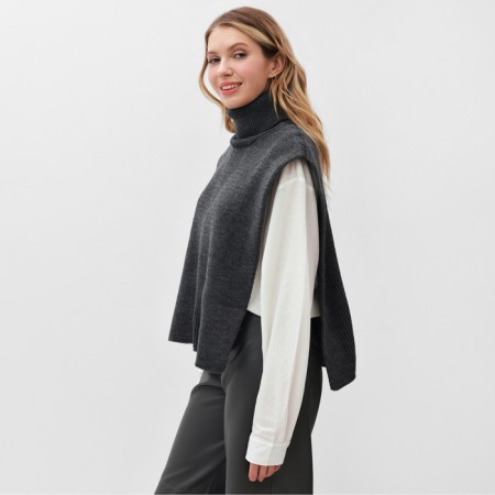 Jumper (Poncho) Women's Minaku: Casual Collection color light gray, rr 44-4