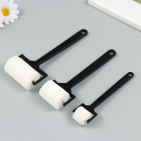 Rollers for creativity set of 3 pcs plastic, paralon 15x2.5 cm, 17.5x4 cm, 18x6 cm-1