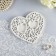 Open -Rings stand, white, 14.5x13x0.8 cm