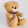 Soft toy "Bear" with a bow, 30 cm, beige color
