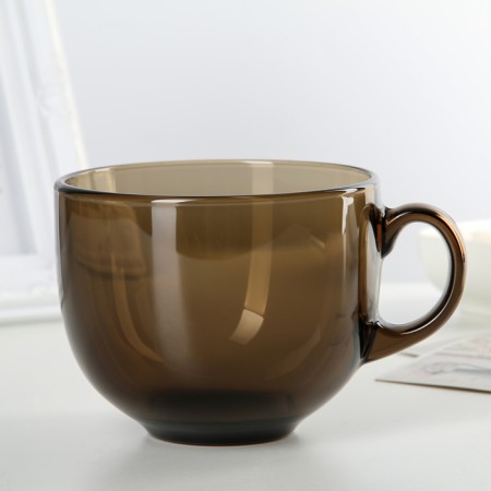 Glass broth "smoky", 500 ml, brown color