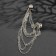 Earring "Kaff" eight chains, color silver