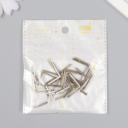 Protective corner for the album metal silver 2.2x3x0.5 cm-5