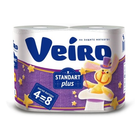 Linia Veiro Standart Plus, 2 layers, 4 rolls in packaging