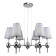 Suspension lamp 6x40W E14, size 70x70x100 cm