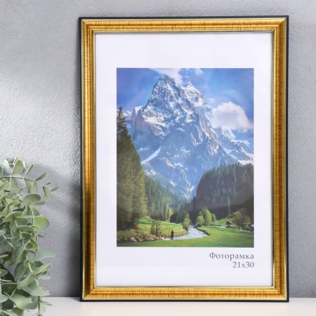 Photo frame Plastic "Office 2" 21x30 cm, gold