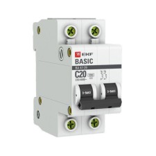 Выключатель автоматический EKF mcb4729-2-20C 2п, 20А, 4.5кА