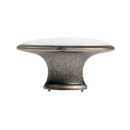 Handle button Cappio Ceramics, color old silver-1