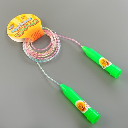 Baby rope "Let's jump", green color