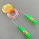Baby rope "Let's jump", green color