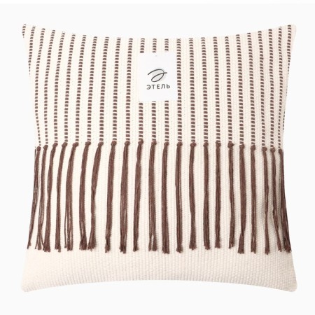 Pillowcase decorative Ethel Scandil, 45x 45cm, brown color, cotton-4