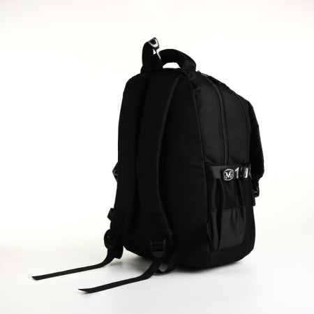 Youth backpack from lightning textiles, 5 pockets, black color-3
