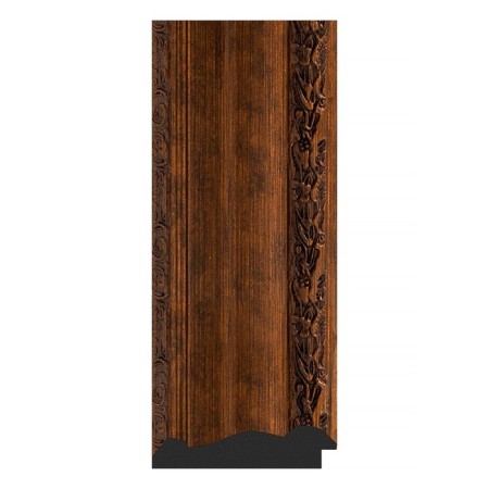 Mirror in the baguette frame, aged bronze with an ornament of 120 mm, 77x77 cm-2