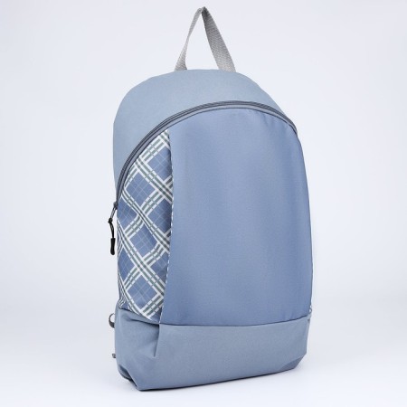 School textile “cell”, 46x30x10 cm, vertical pocket, gray -gray-2