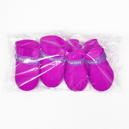 Rubber pijon boots, set 4 pcs., Rr. S (sole 4 x 3 cm), purple-5