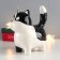 Souvenir Ceramics "Cat in the Crown" white-black with gold 16.3x7.5x15 cm