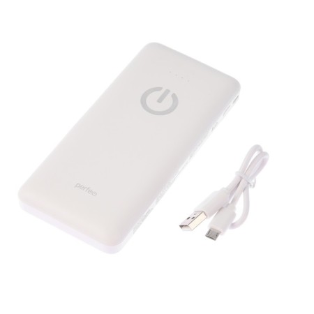 External battery of Perfeo Absolute PF_B4879, 10,000 mAh, USB/USB-C, 2.1A, built-in. cabin., White-9