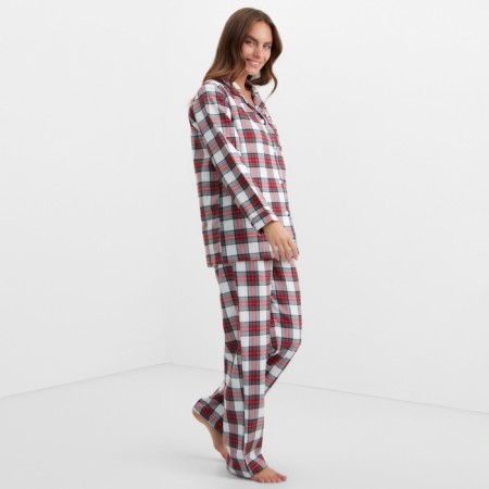 Пижама женская из фланели (рубашка и брюки) KAFTAN р.44-46-3