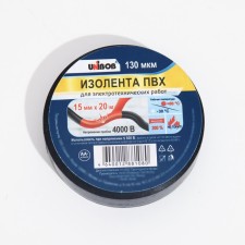 Adhesive tape electrical insulating unibob 15mm x 20m, 130 mkm black