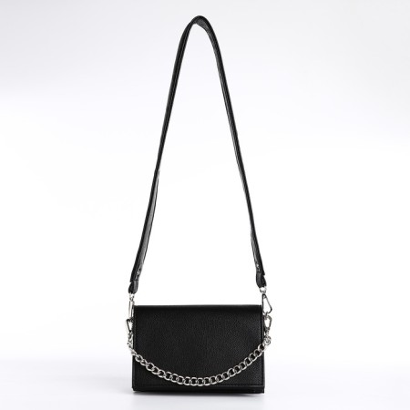 Women's bag Textura, messenger, small size, black color-4