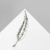 Brooch "Leaf" elegant, emerald-white color in silver
