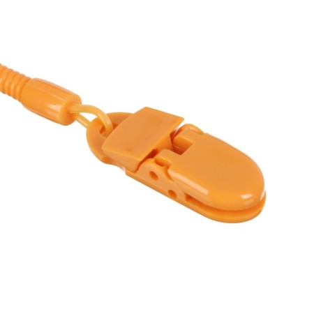 Nipple - orthodontic dummy, silicone, +6 months, with the holder Orange color-13