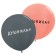 Latex ball 36 "Humor. Dushnil", metal, 2-sided, 2 pcs., Gray, pink