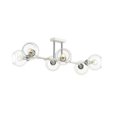 Alana chandelier, e14 6x40W, white color, chrome