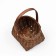 Wicker basket (sequoia), 17.5x15x11.5/23.5 cm, 1 pc., Brown